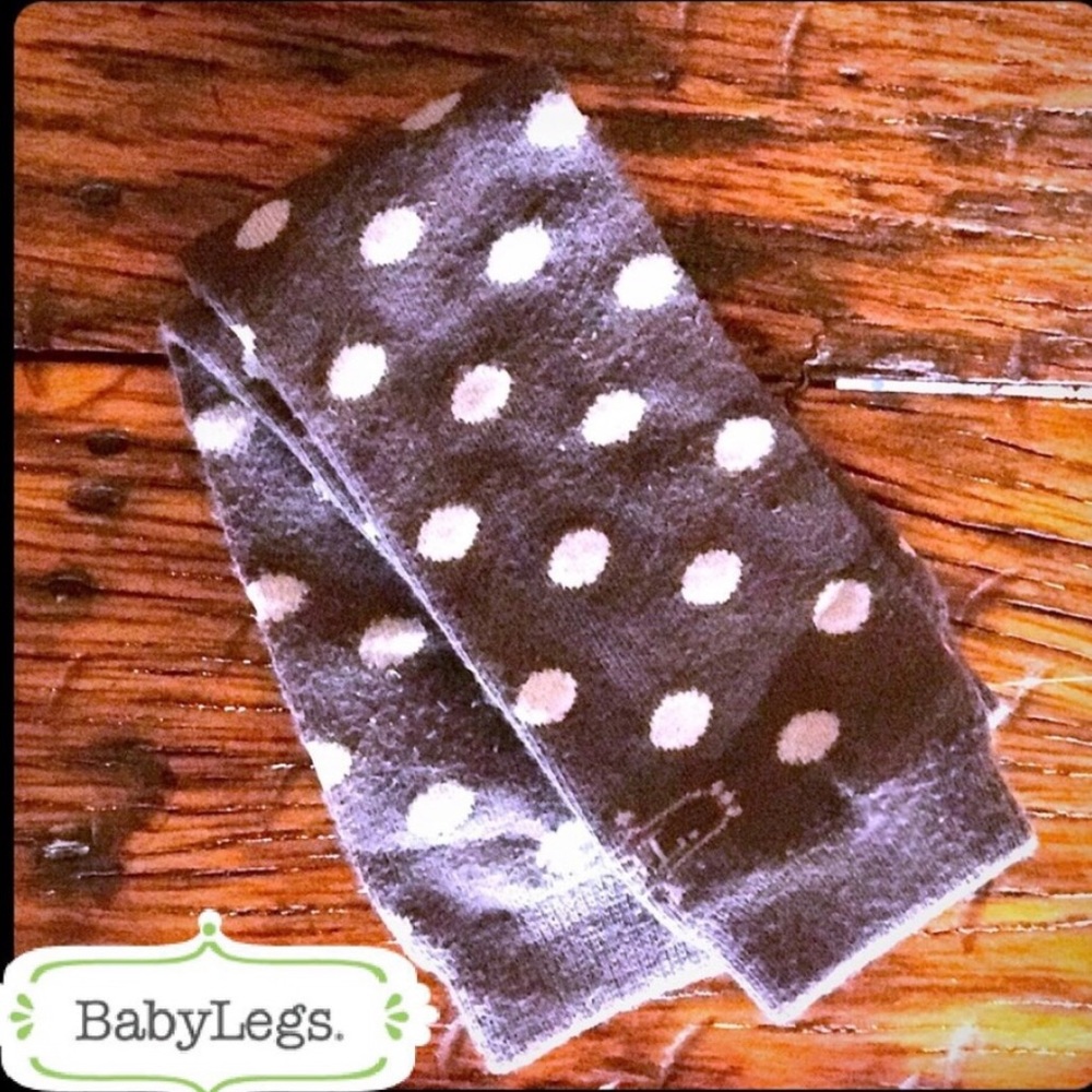 BabyLegs | Infant Leggings in Gray with Polka Dots